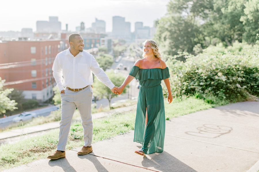 engagement session at Libby hill park in Richmond, VA