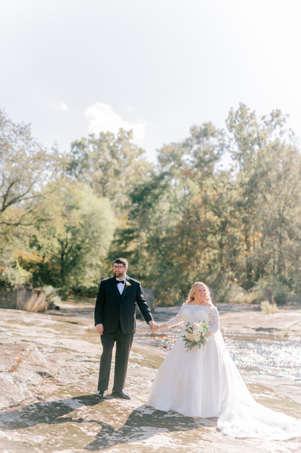 The Mill at Fine Creek wedding first look portraits