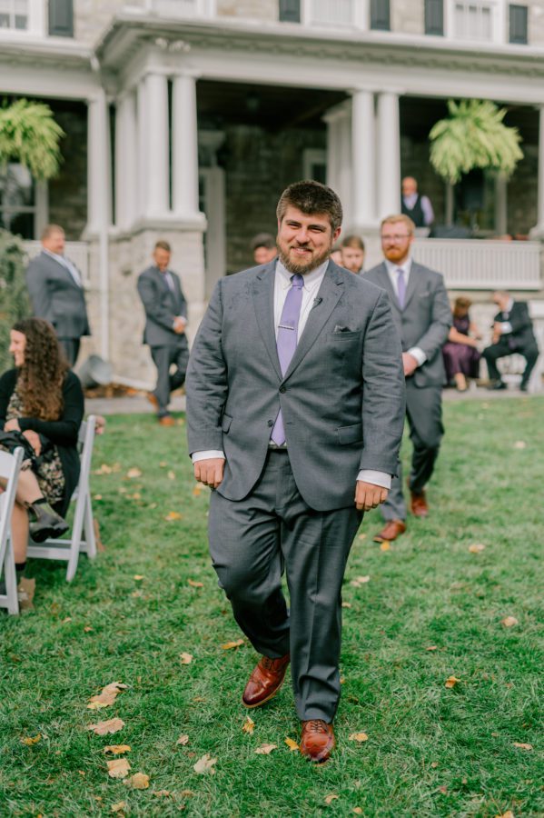 A wedding ceremony at Ducar Farms