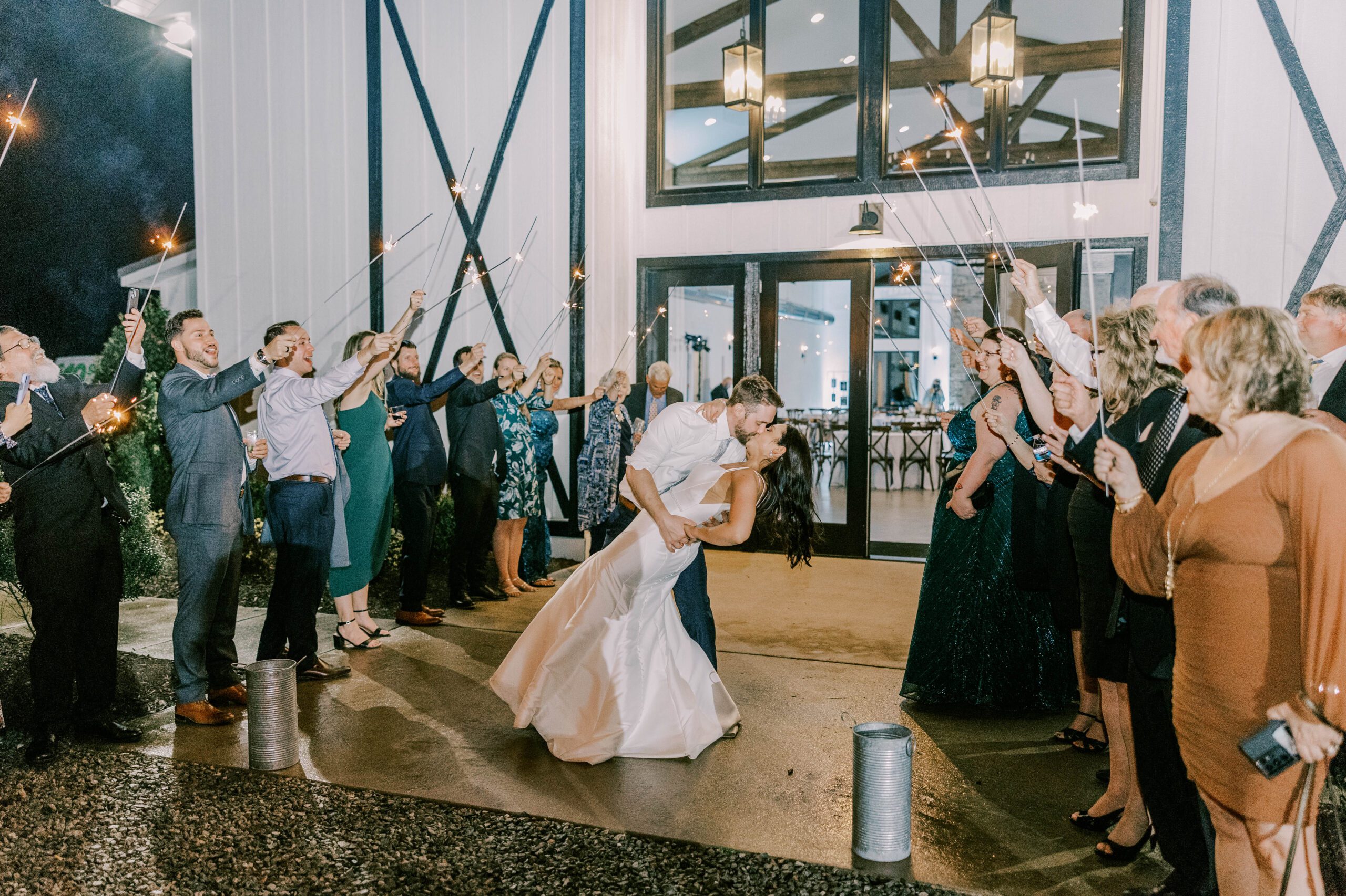 Oakdale RVA Wedding sparkler exit
