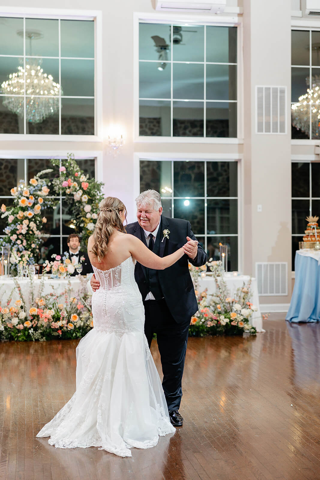 Poplar Springs Manor Spring Wedding Photography 39 bride and father sharing the first dance