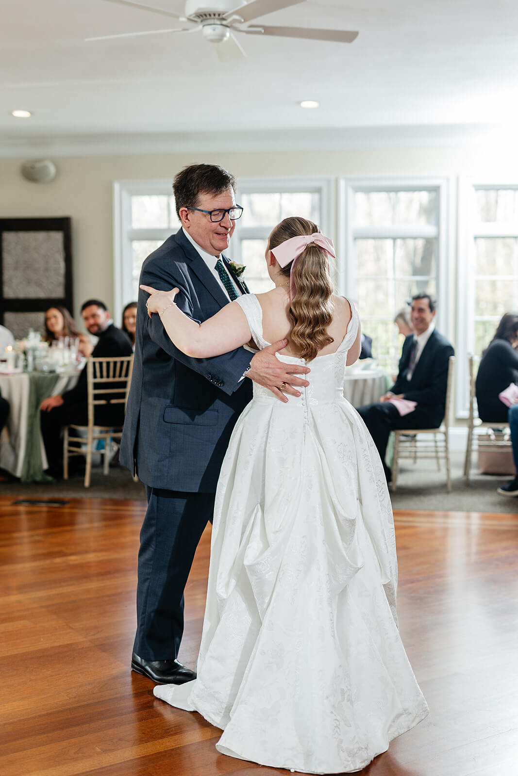 The Mill at Fine Creek Spring Wedding Photography in Powhatan 37 bride and her father sharing a dance together