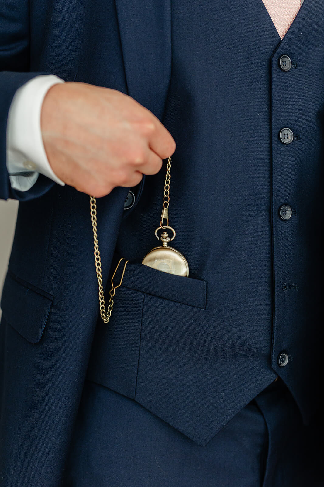 The Mill at Fine Creek Spring Wedding Photography in Powhatan 3 detail photo of groom's pocket watch