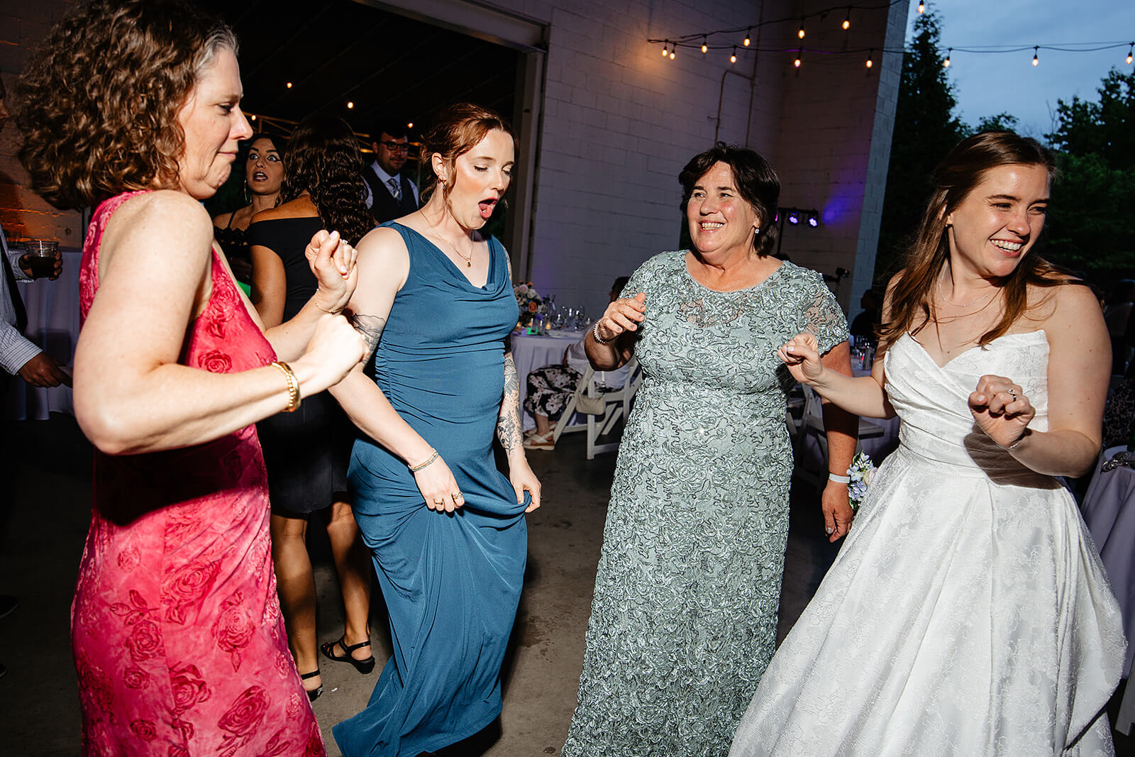Allegheny RiverTrail Park Spring Wedding Photography 43 bride and guests dancing together