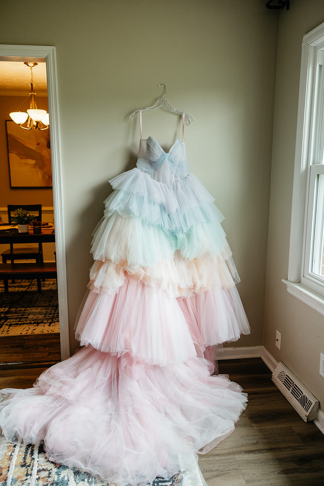 Vaughan Greenhouse Spring Wedding Photography 1 brides rainbow, fluffy dress